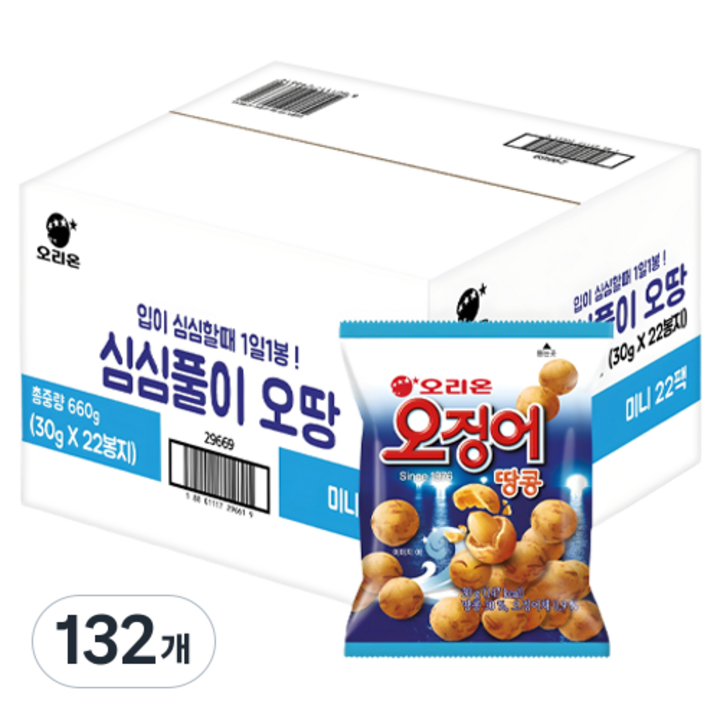 오징어땅콩, 30g, 132개
