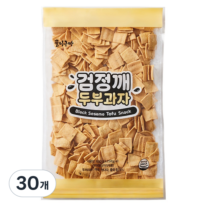 꿀이구마 검정깨 두부과자, 600g, 30개