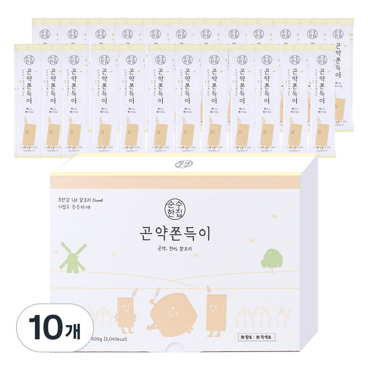 순수한집 곤약쫀드기 현미맛, 600g, 10개