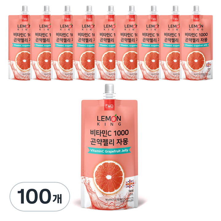 레몬킹 비타민C 1000 곤약젤리 자몽, 130ml, 100개