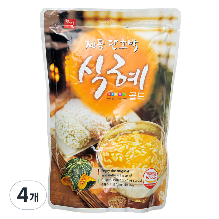 파낙스 전통 단호박 식혜 골드, 790ml, 4개