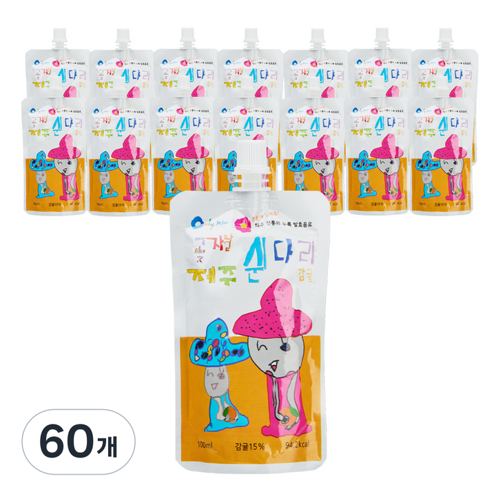 곶자왈 제주 쉰다리 감귤, 100ml, 60개