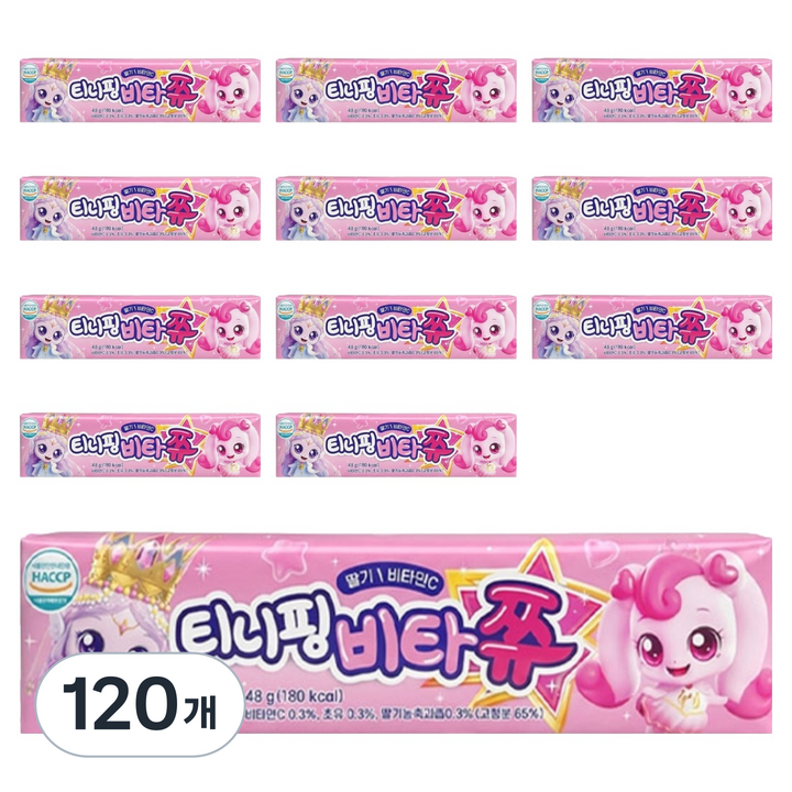 리더스인팜 캐치티니핑 비타쮸 딸기, 48g, 120개