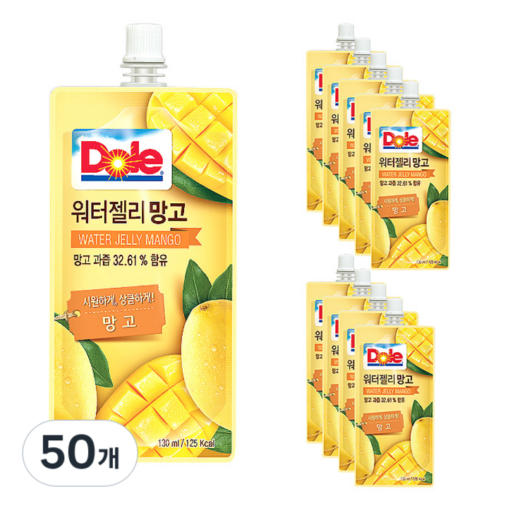 돌 워터 젤리 망고, 130ml, 50개