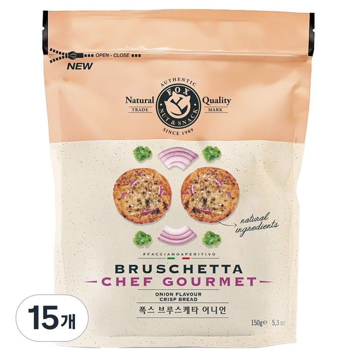폭스 브루스케타 어니언 스낵, 150g, 15개