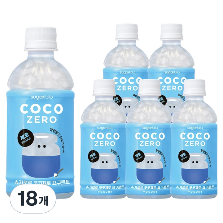 슈가로로 코코제로 요구르트, 340ml, 18개