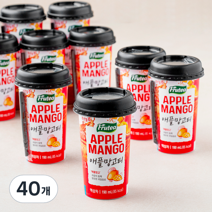 푸르밀 푸르티 애플망고티, 40개, 190ml