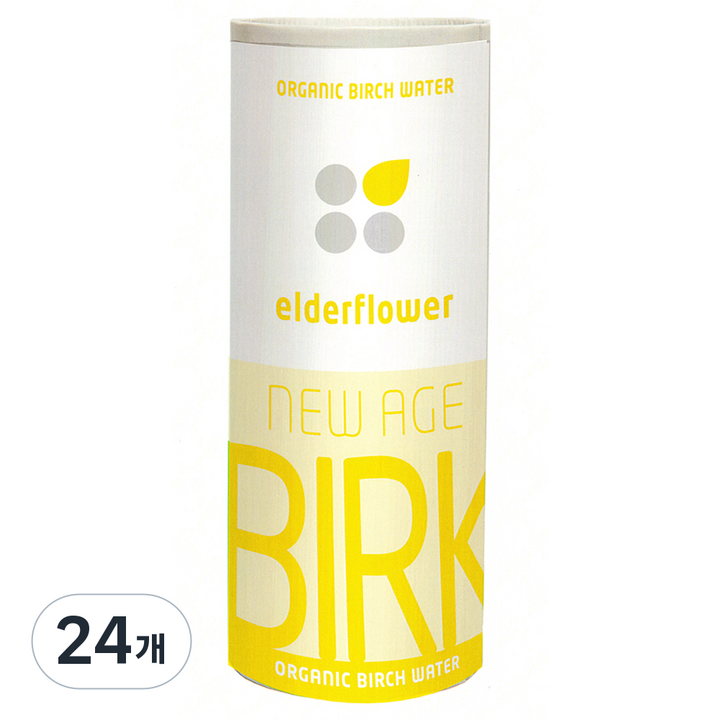 실랜드비르크 유기농 자작나무 수액 비르크 음료 엘더플라워, 250ml, 24개