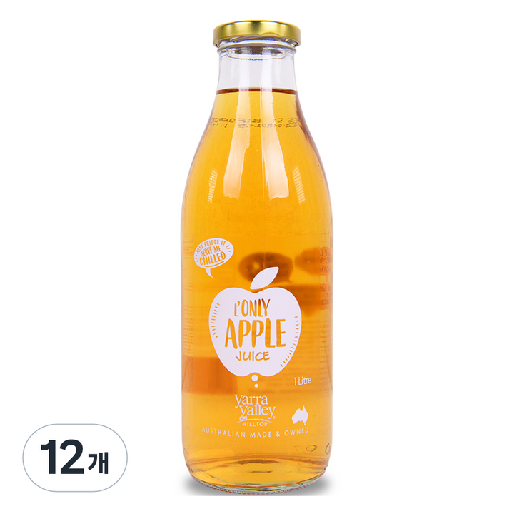야라밸리 착즙 사과 주스, 12개, 1L