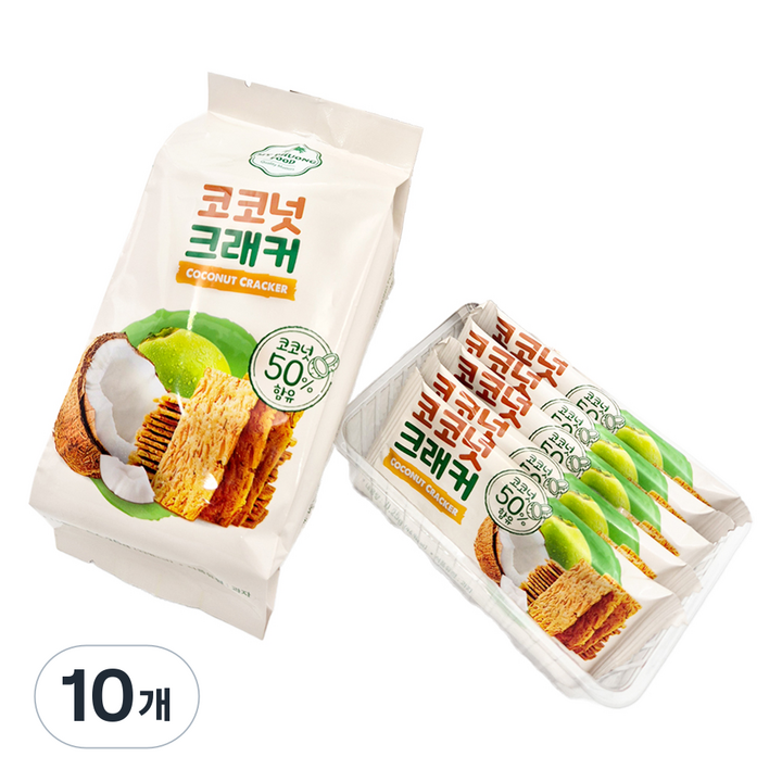 이멕스무역 코코넛 크래커, 56.25g, 10개