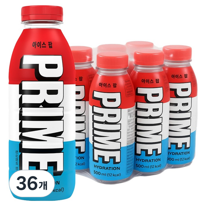 드링크프라임 하이드레이션 아이스 팝, 36개, 500ml