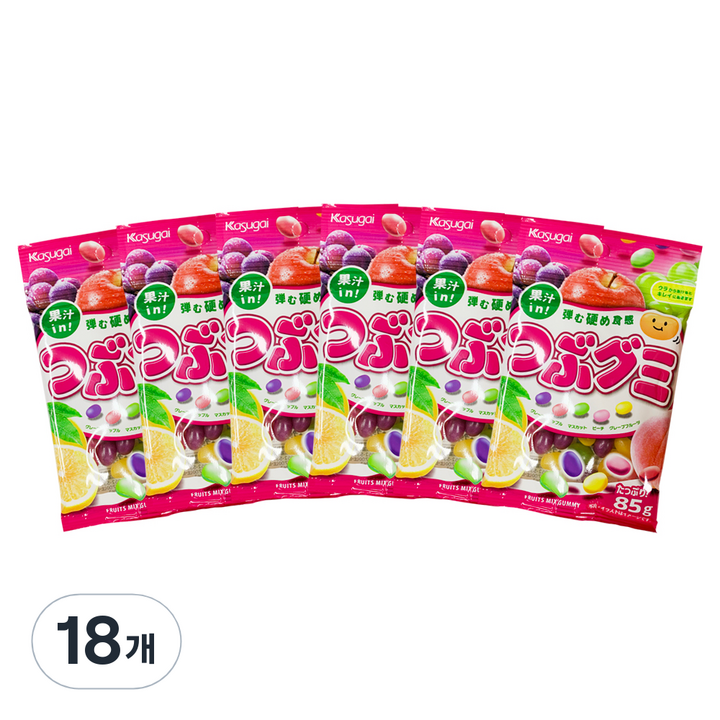 카수가이 쯔부구미 젤리빈, 85g, 18개