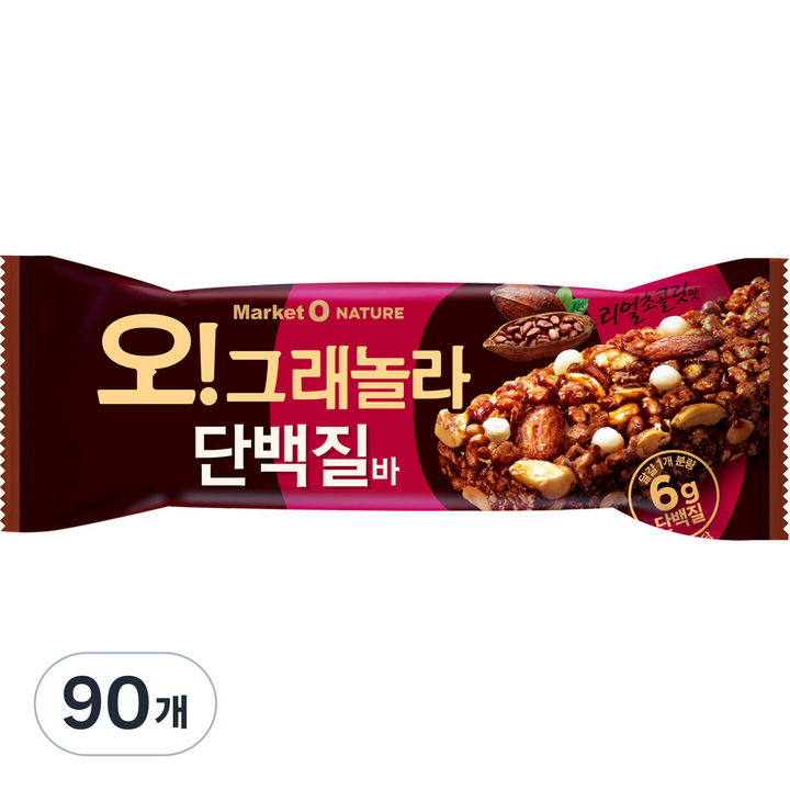 마켓오네이처 오 그래놀라 단백질바, 40g, 90개