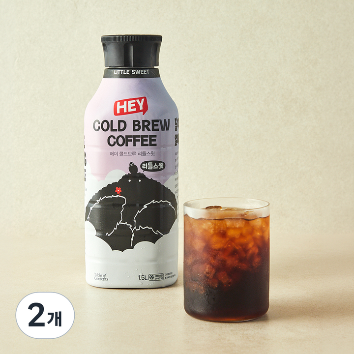 테이블오브컨텐츠 헤이 콜드브루 커피 리틀스윗, 2개, 1.5L