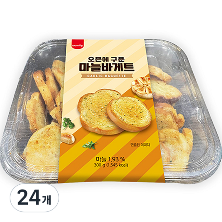 삼립 오븐에 구운 마늘바게트, 300g, 24개