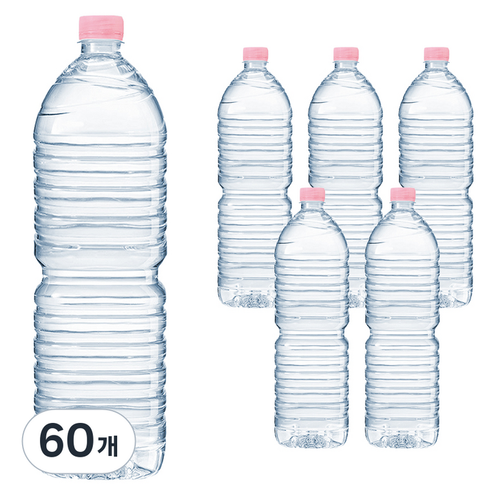 크리스탈 무라벨 생수, 2L, 60개