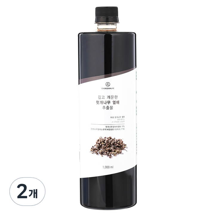 청담라이프 깊고 개운한 헛개나무열매 원액 베이스, 2개, 1L