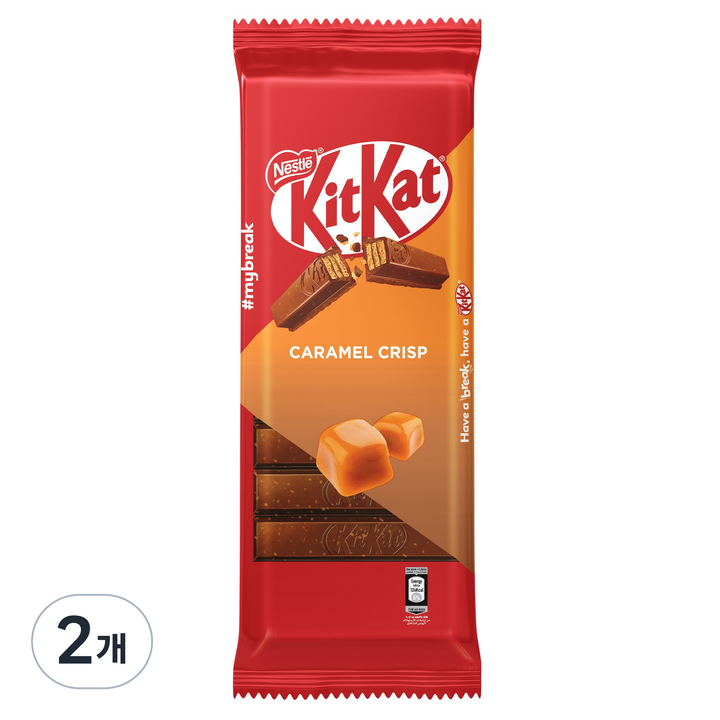 KitKat 타블렛 카라멜 크리스프, 120g, 2개