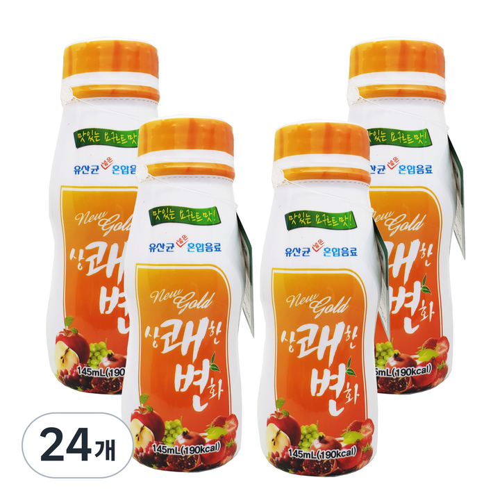 뉴골드 상쾌한변화 음료 요구르트맛, 145ml, 24개