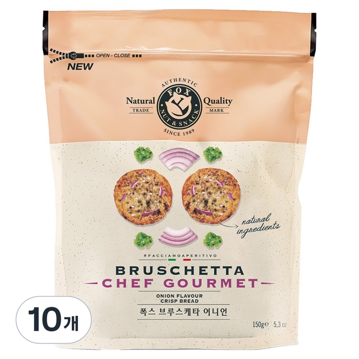 폭스 브루스케타 어니언 스낵, 150g, 10개