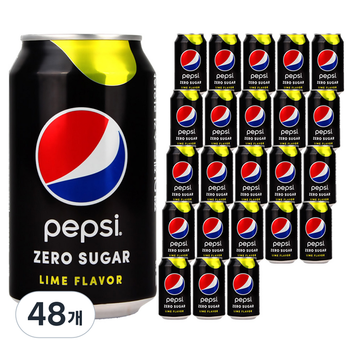 펩시 콜라 제로슈가 라임향, 355ml, 48개