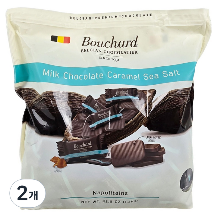부샤드 카라멜 씨솔트 벨기에 초콜릿, 1.3kg, 2개