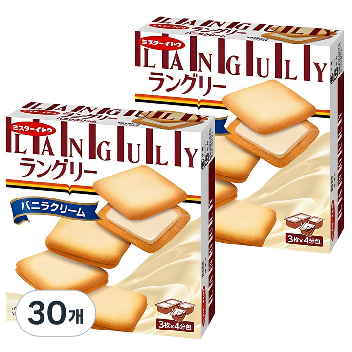 랑그리 바닐라향 크림 샌드, 132g, 30개