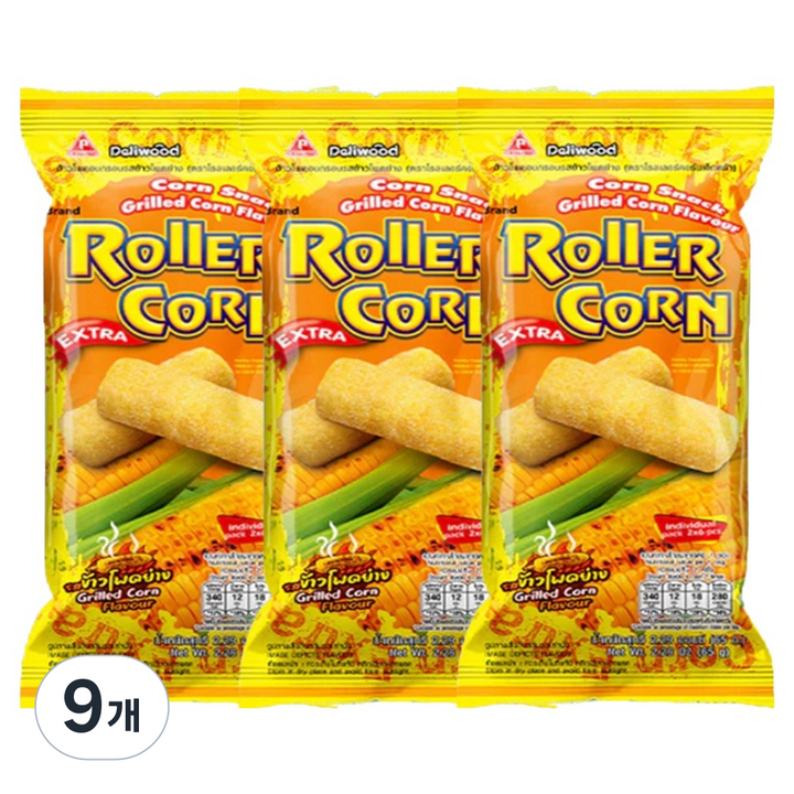 롤러콘 엑스트라 구운옥수수향, 65g, 9개