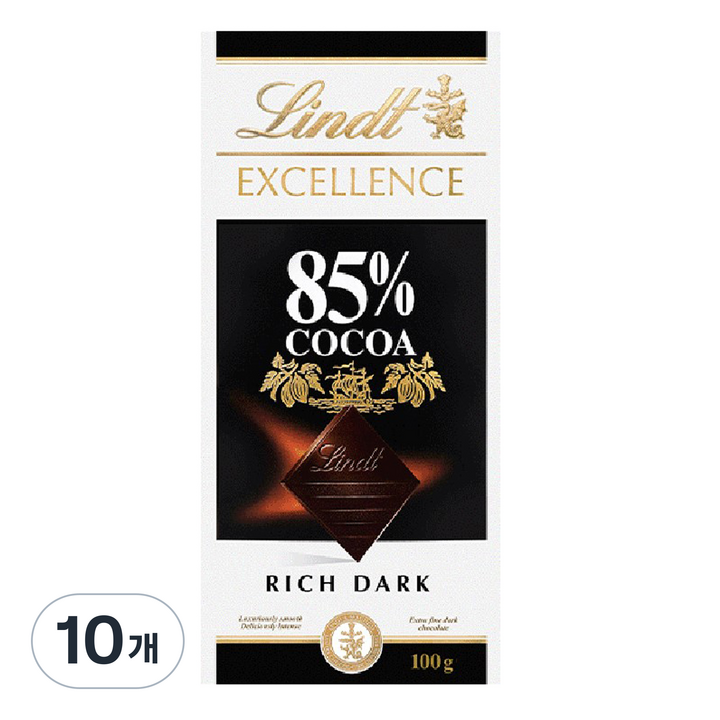 린트 엑설런스 85% 코코아 다크 초콜릿, 100g, 10개