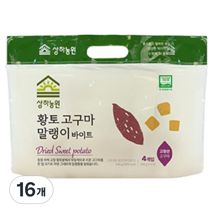 상하농원 고구마 말랭이 바이트, 60g, 16개