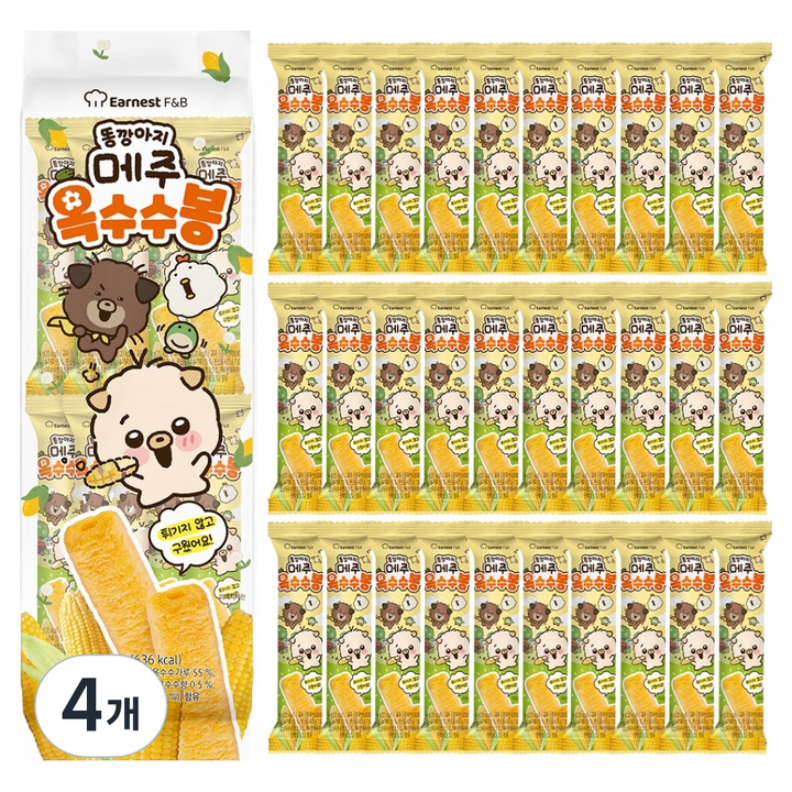어니스트에프엔비 똥깡아지 메주 옥수수봉 30p, 120g, 4개