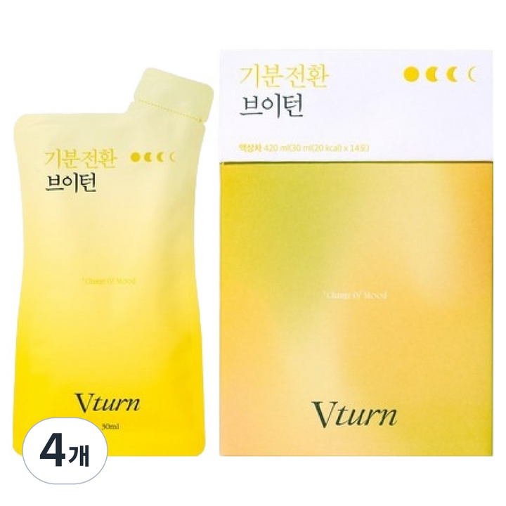 생활약속 기분전환 브이턴 메리로트 베르가못차, 420ml, 4개