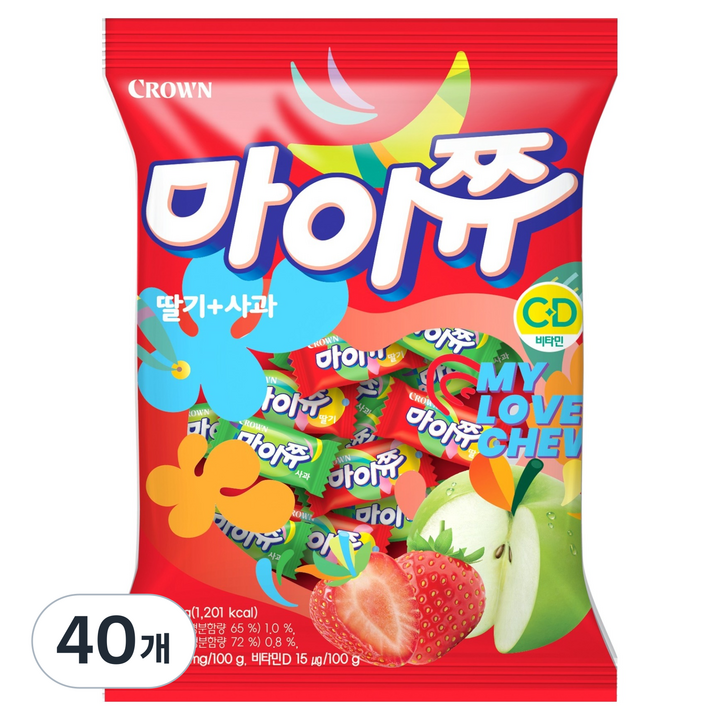 마이쮸 딸기사과, 288g, 40개