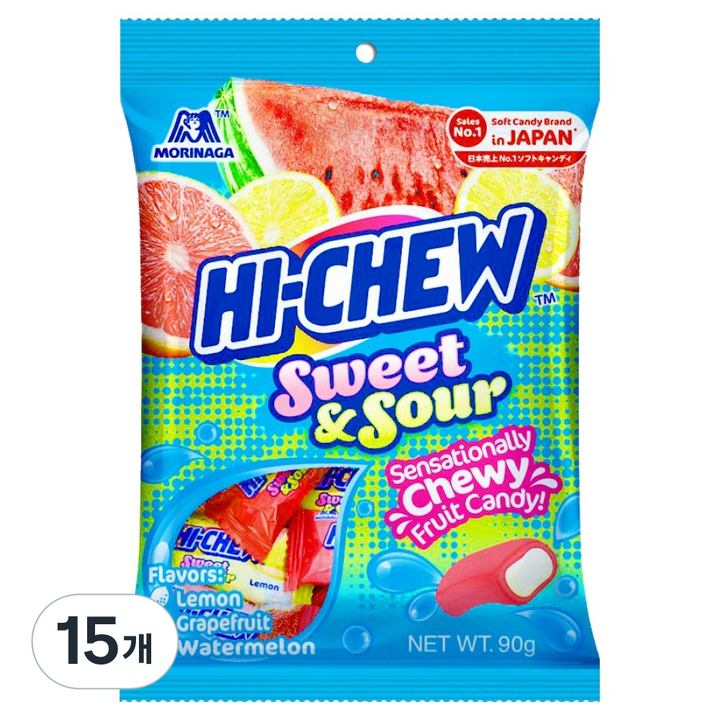 하이츄 스윗앤사우어, 90g, 15개