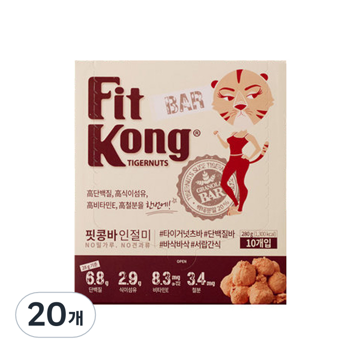 핏콩 인절미 바, 28g, 20개