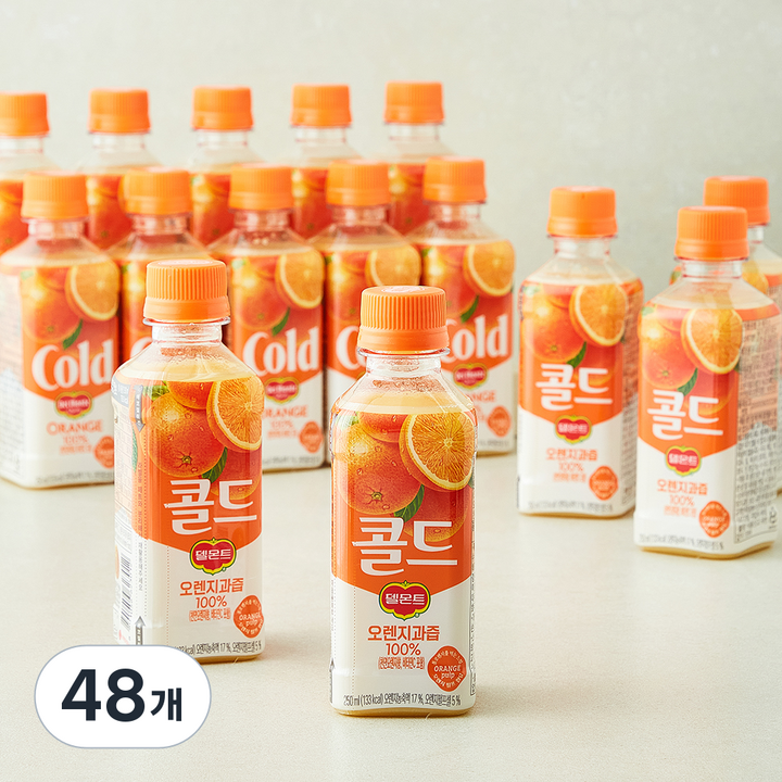 델몬트콜드100% 오렌지, 48개, 250ml