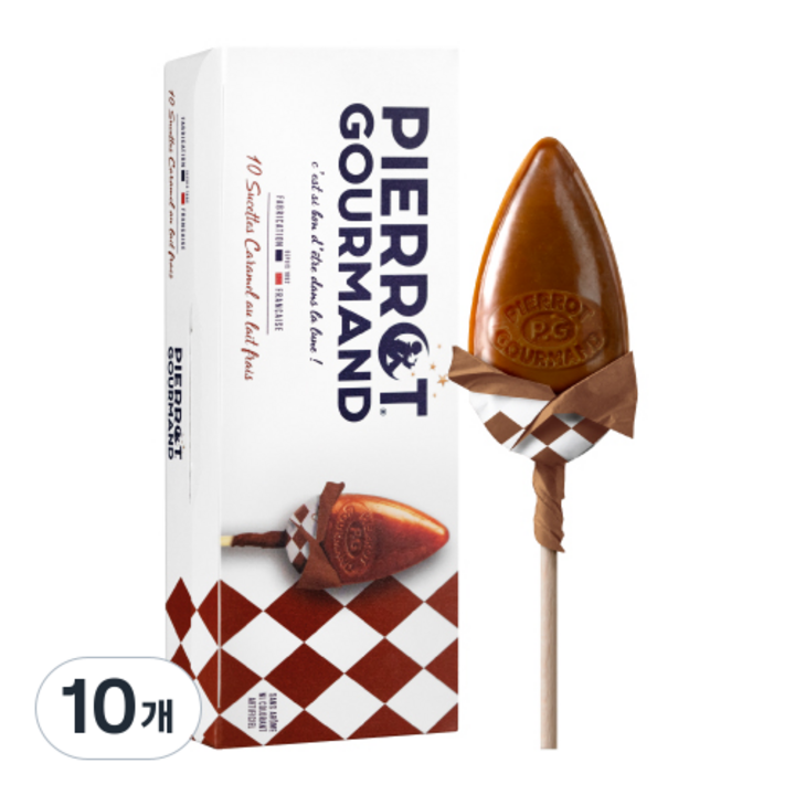 피에로구르망 밀크카라멜맛 롤리팝 10p, 130g, 10개