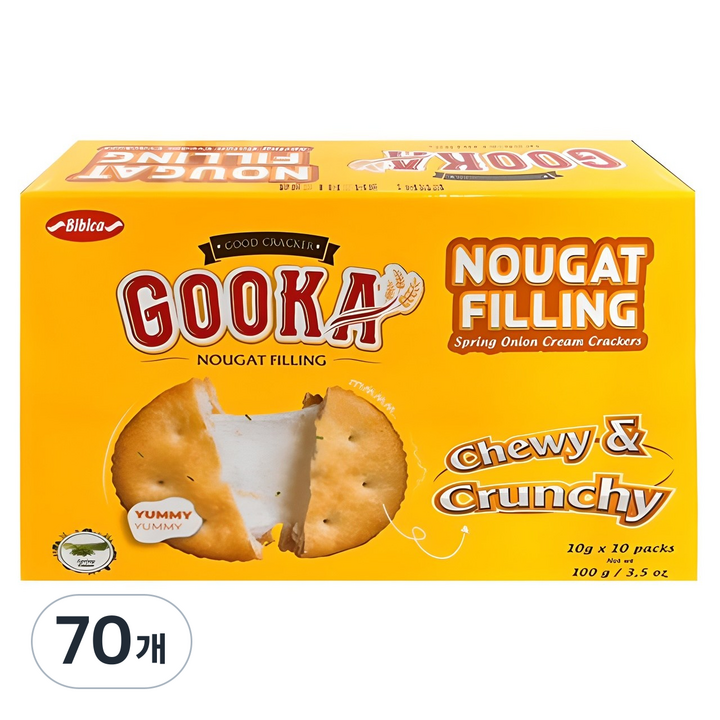 비비카 구카 누가 필링 크래커, 100g, 70개