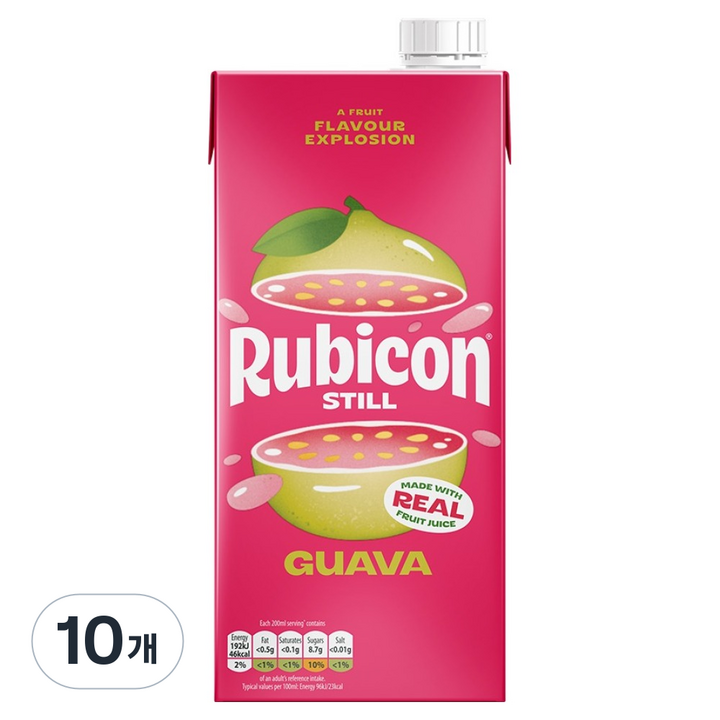 rubicon 구아바 열대과일주스, 1L, 10개