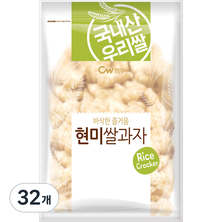 청우식품 현미쌀과자, 160g, 32개