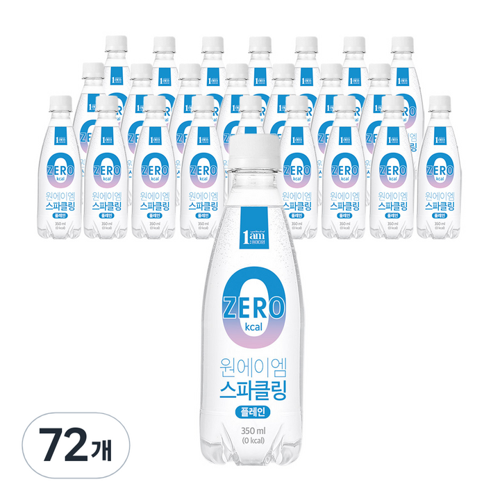 원에이엠 스파클링 탄산수 플레인, 72개, 350ml
