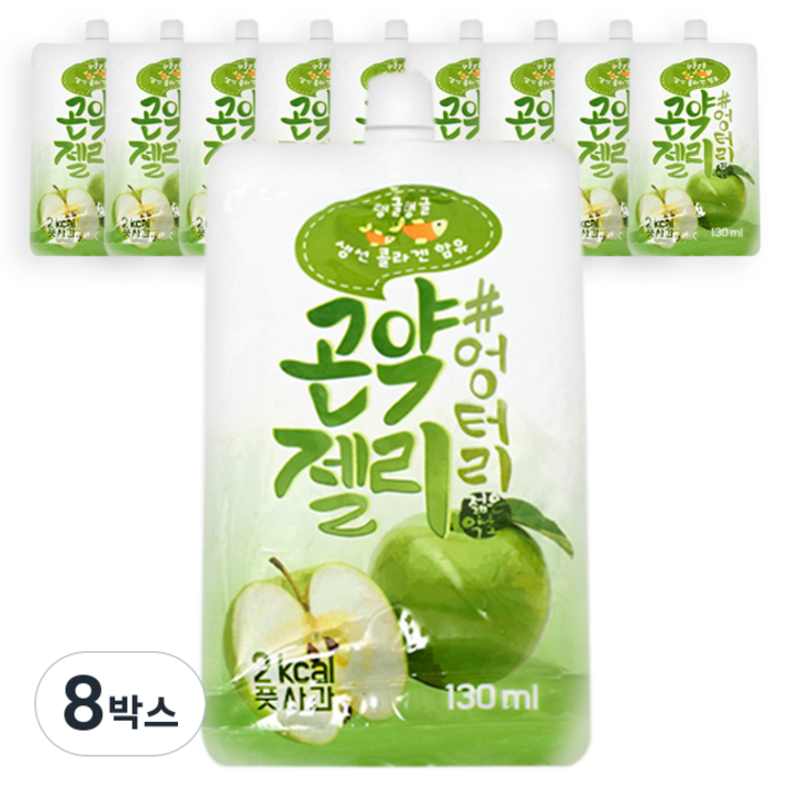 젊은약초 엉터리 곤약젤리 풋사과, 130ml, 8박스