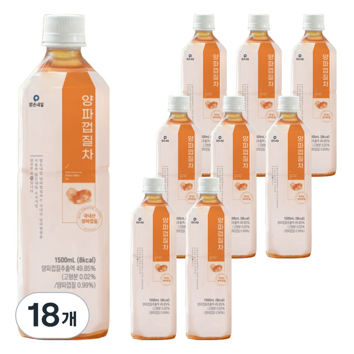 맑은내일 양파껍질차, 1.5L, 18개