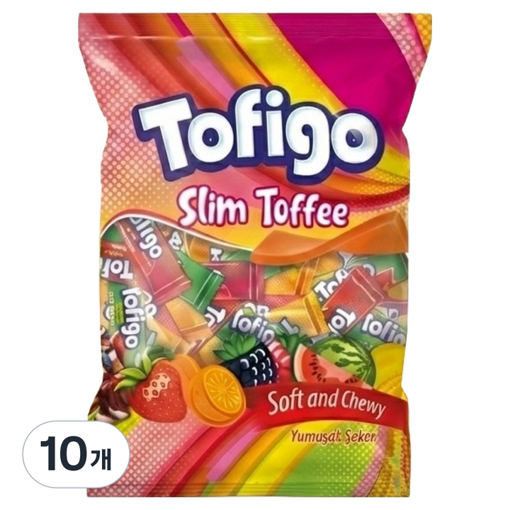SARVAN 토피고 슬림 소프트 츄잉캔디, 80g, 10개