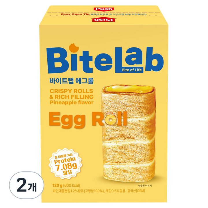 바이트랩 에그롤 파인애플맛, 120g, 2개
