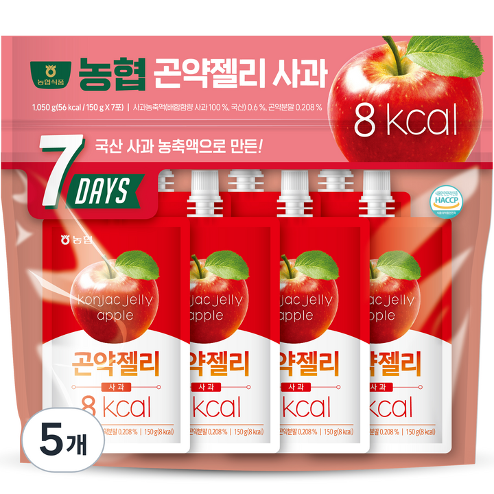 농협식품 곤약젤리 사과, 150g, 35개