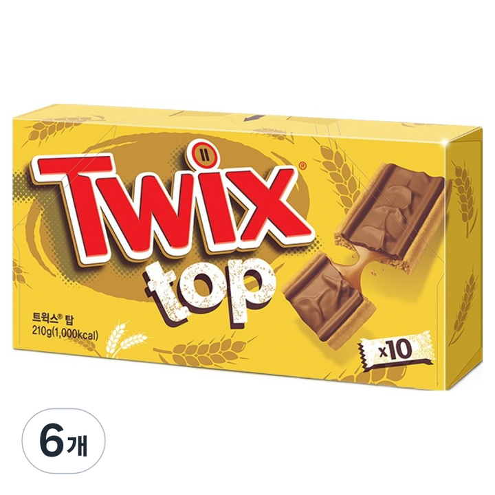 트윅스 탑 초코바, 210g, 6개