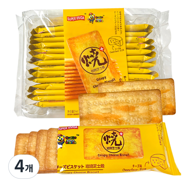 슈퍼비비가 크리스피 치즈맛 비스킷 26p, 288g, 4개