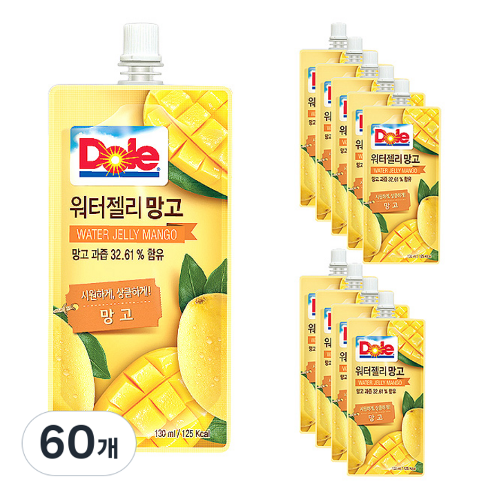 돌 워터 젤리 망고, 130ml, 60개