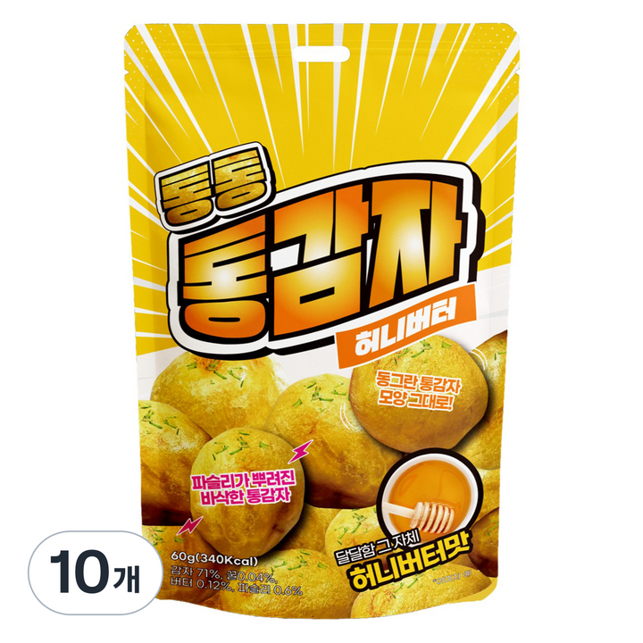 통통 통감자 허니버터맛 스낵, 10개, 60g